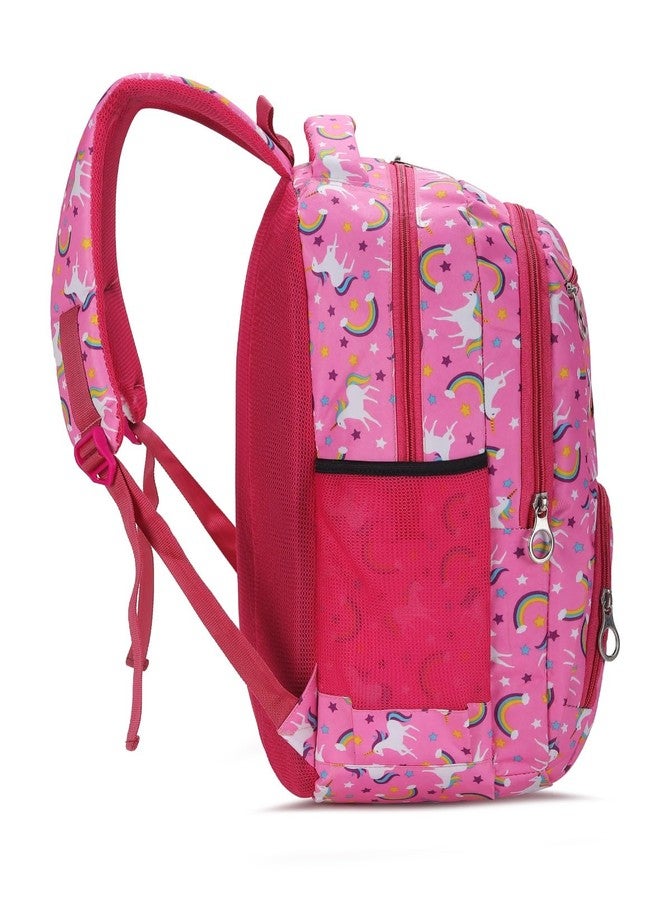 حقيبة ظهر CLUCI كبيرة السعة وخفيفة الوزن ومتعددة الاستخدامات، مناسبة للأعمال والسفر والأزياء والأطفال، حقيبة ظهر للأولاد والبنات (يونيكورن وردي) - Image 3